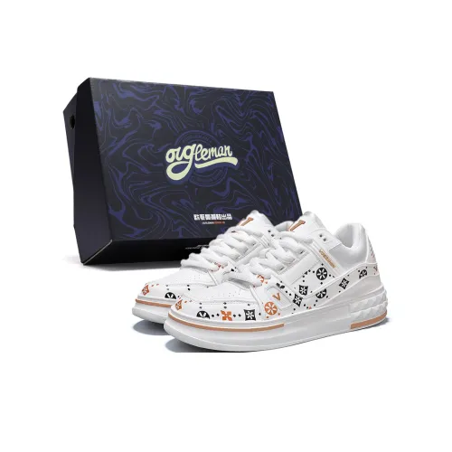 OUGLEMEN Cushioning, Lightweight, Breathable Low Top Skateboard Shoes Men's Box