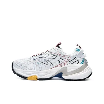 Kappa Anti Slip Wear Resistant Low Top Chunky Sneakers Unisex Classic White