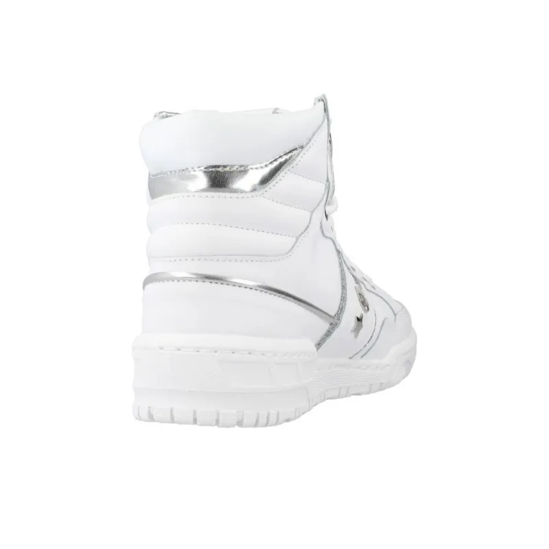 CHIARA FERRAGNI Beyaz High Top Skateboard Shoes Women's White-4