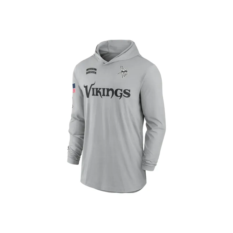 Nike Minnesota Vikings Salute To Service Edge Mascot Lockup Men’s Nike Dri-FIT Nfl Long-Sleeve Hooded Top-0