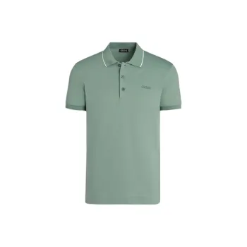 Zegna Polo Shirt Men's Gray Green