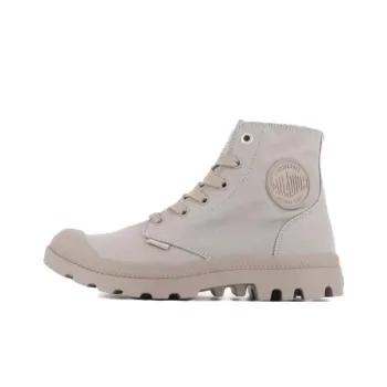 Palladium Mono Chrome Abrasion Resistant Slip Resistant High Top Canvas Shoes Unisex Gray