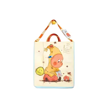 POP MART Cotton Tote Bag, Shopping Bag, Shoulder Bag, Handbag Regular Unisex Multicolor