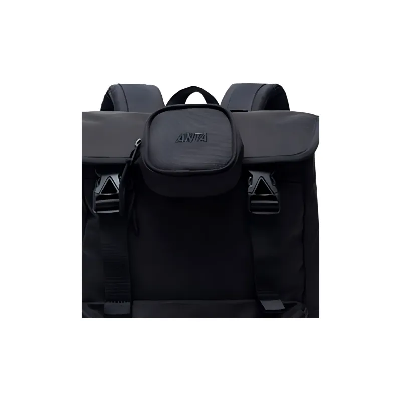 Anta Life Collection Fabric Backpack Unisex Black-3