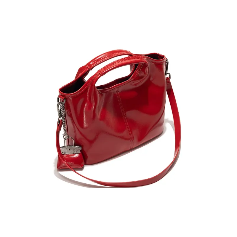 Vigno Synthetic Leather Shoulder Bag, Crossbody Bag, Handbag Regular Women's Red/Ecru/Black-3