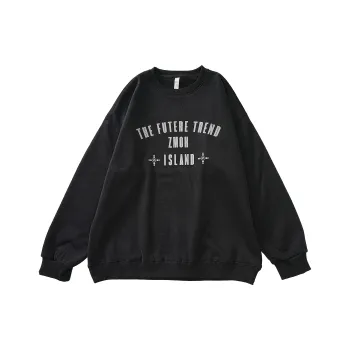 ZMOH Fleece Lined Crew Neck Sweatshirt Unisex Couple's