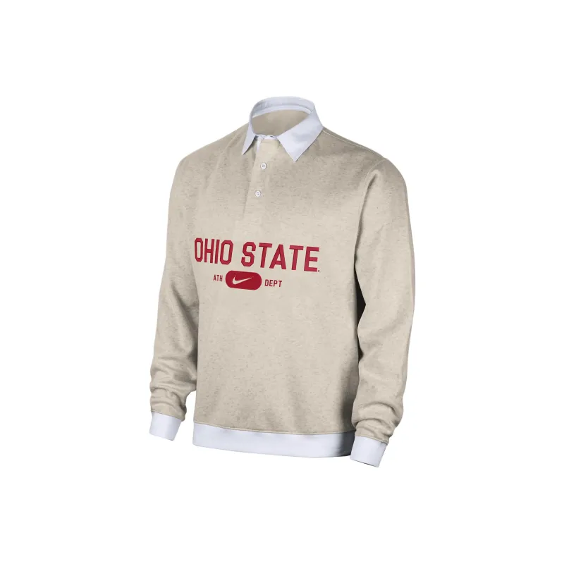 Nike Ohio State Club Fleece Men's Nike College Long-Sleeve Polo-0