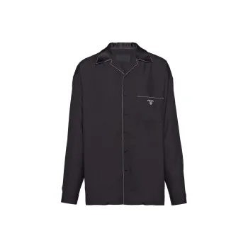 PRADA Contrasting Trim Button Up Shirt