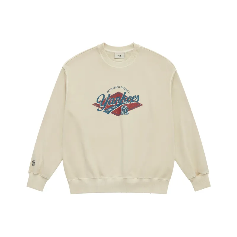 MLB MLB Preppy Style Collection New York Yankees SS25 Sweatshirt Unisex Linen Sandy Brown-0