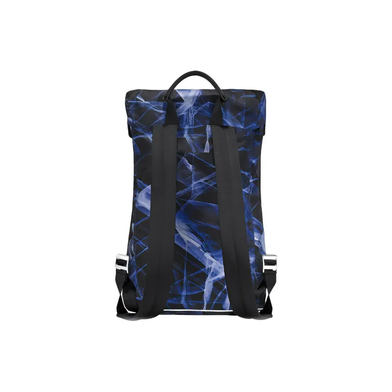 MONTBLANC Meisterstuck Nylon Patchwork Eco Friendly Cow Leather Fabric Backpacks Backpack Medium Size Unisex Black/Blue-1