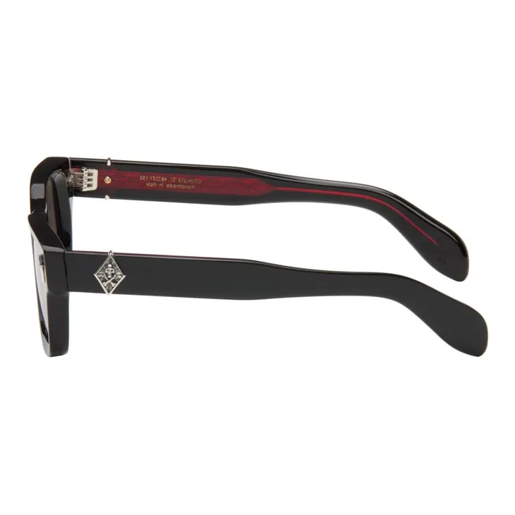 Cutler And Gross Acetate Metal Sterling Silver Sunglasses Men's Black-3