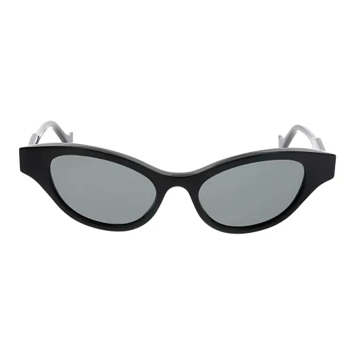 GUCCI Metal Oval Eyeglass Frames Unisex Silver