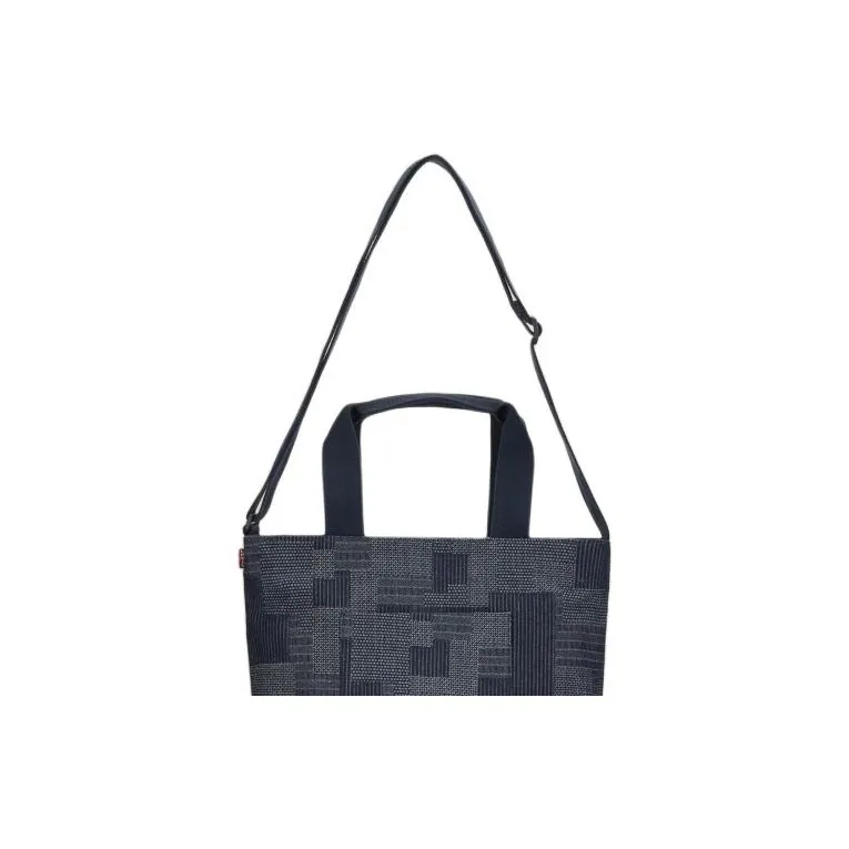 Levi's Cotton Blend Tote Bag, Shopping Bag, Shoulder Bag, Crossbody Bag, Handbag Regular Men's Dark Blue-4