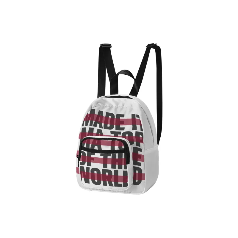 ONRF SOUNDBYTE Collaboration Polyester Water Repellent Backpack Medium Size Unisex White-21