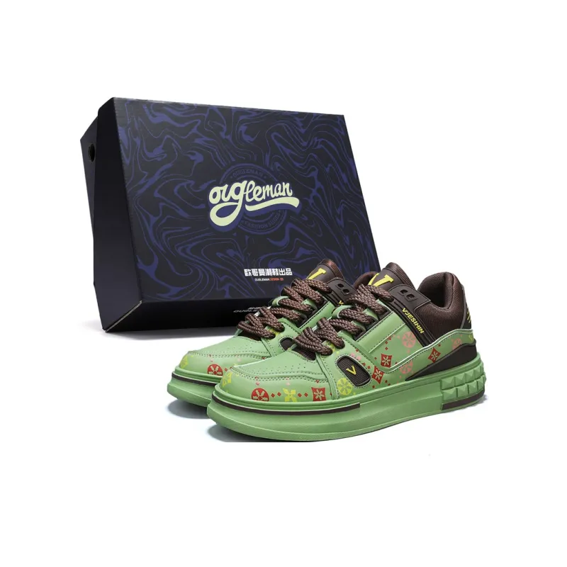 OUGLEMEN Cushioning, Lightweight, Breathable Low Top Skateboard Shoes Men's Box-11