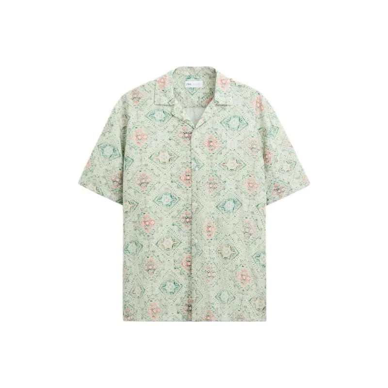 ZARA Shirts Men Green-0