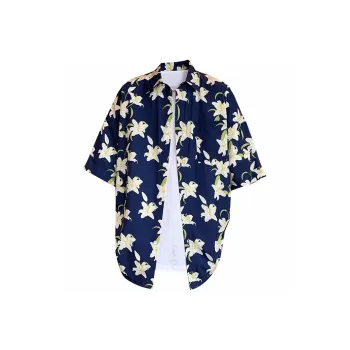 DJ.SPIRIT Shirt Unisex Navy Blue Lily
