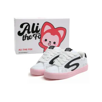 ALI THE FOX Low Top Skateboard Shoes Women's Pink White