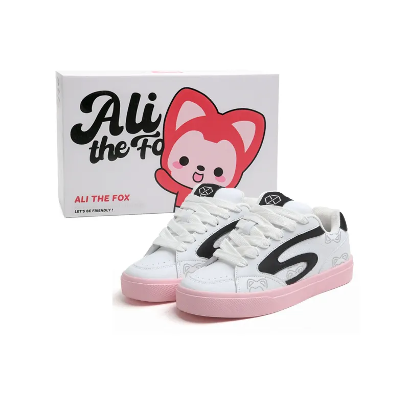 ALI THE FOX Slip Resistant, Abrasion Resistant, Lightweight, Breathable Low Top Skateboard Shoes Women's-0