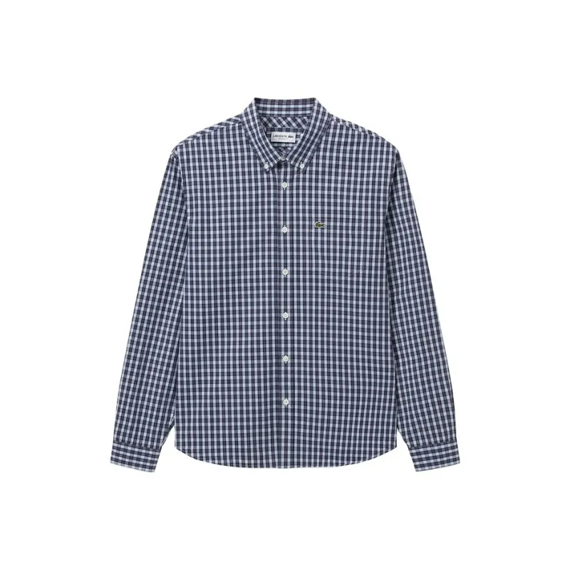 LACOSTE Checked Poplin Shirt-4