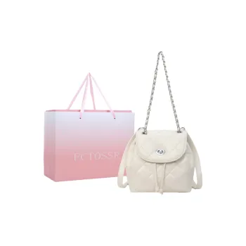 FCTOSSR PU Shoulder Bag Backpack Women's White/Silver/Black/Red