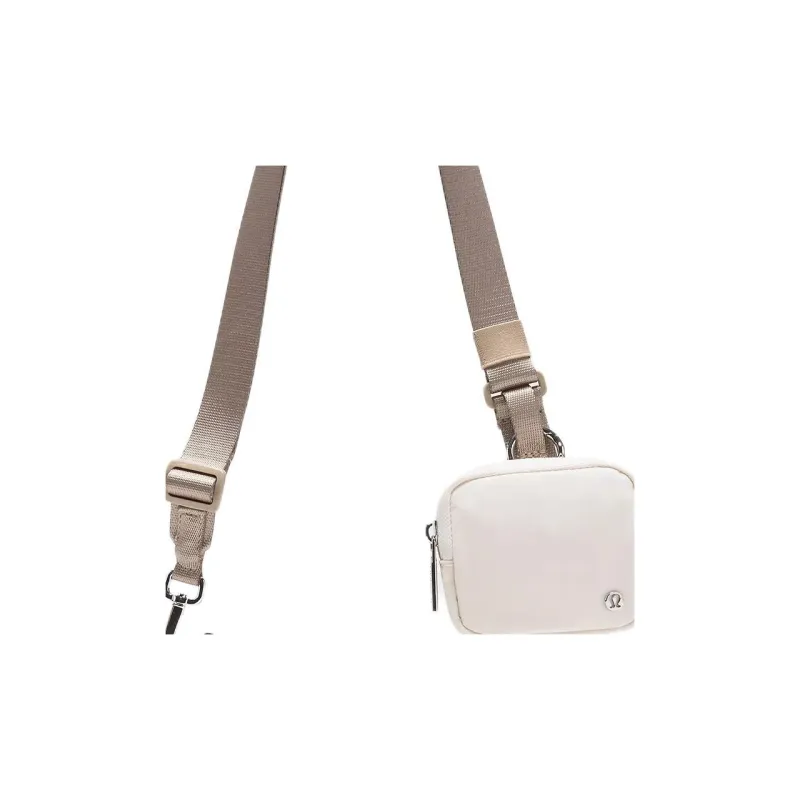 Lululemon Nylon Shoulder Bag, Crossbody Bag Unisex Khaki-4