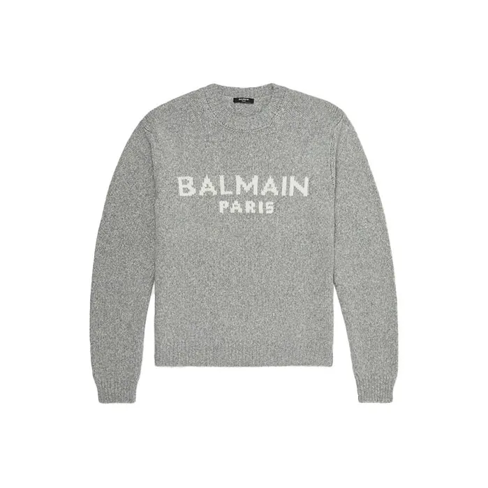 BALMAIN FW21 Loose Fit Knitwear Men's Gray-0