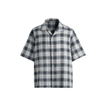 GOSNACE Shirt Unisex Plaid Color