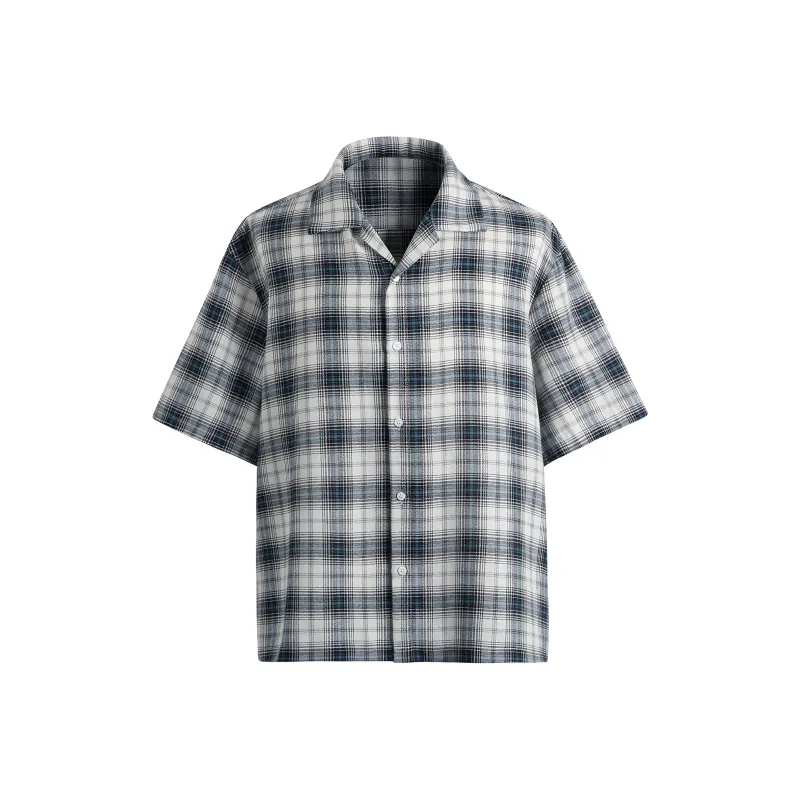 GOSNACE Shirt Unisex Plaid Color-0