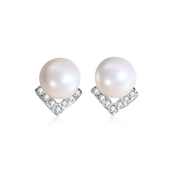 Central Fashion Pearl Stud Earrings Women's