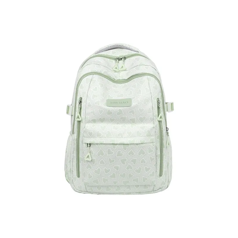OURFUN Nylon Backpack Unisex Gray/Yellow/Green/Blue/Pink-6