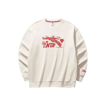 Anta Good Things Happen Life Collection Sweatshirt Unisex Mud Gray