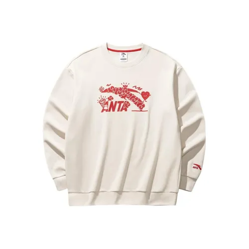 Anta Good Things Happen Life Collection Sweatshirt Unisex Mud Gray