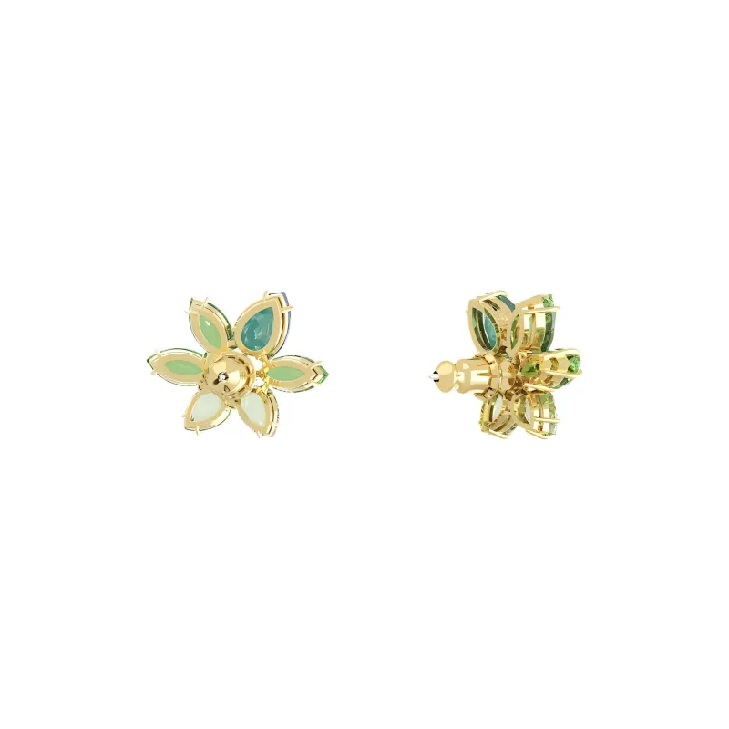 Swarovski Gema Flower Stud Earrings-3