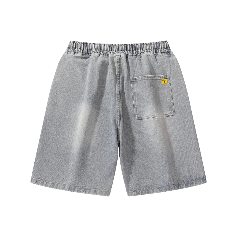 Ghost Mask Denim Shorts Unisex-19
