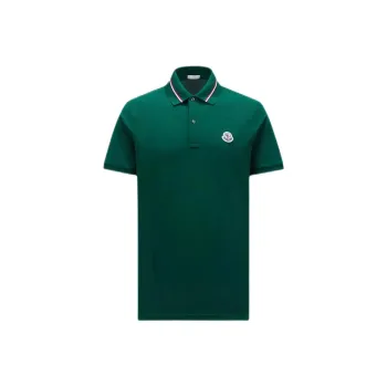 Moncler Polo Shirts Men Green