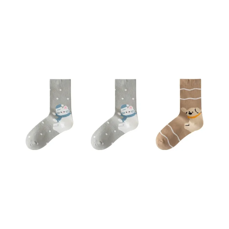 Cotton Gene Mid Calf Socks Women's Combo Set-17
