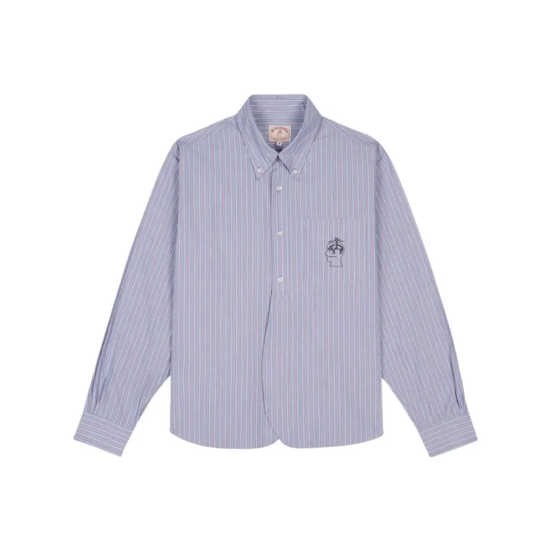 Brain Dead BROOKS BROTHERS Collaboration Shirts Unisex Blue-0
