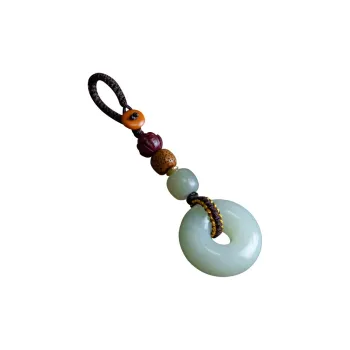 AQI Hetian Jade Pale Greenish White Jade Unisex