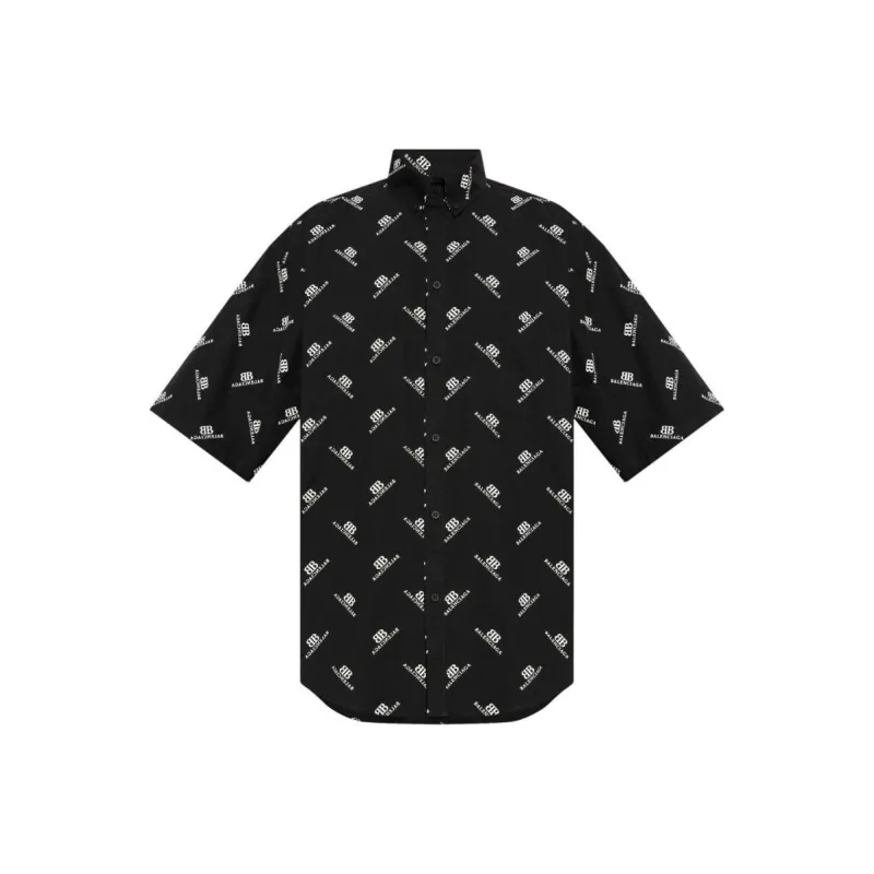 Balenciaga Bb Logo Printed Short Sleeved Shirt-0