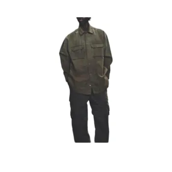 ZARA Samuel Ross Collaboration Shirts Men Olive Green
