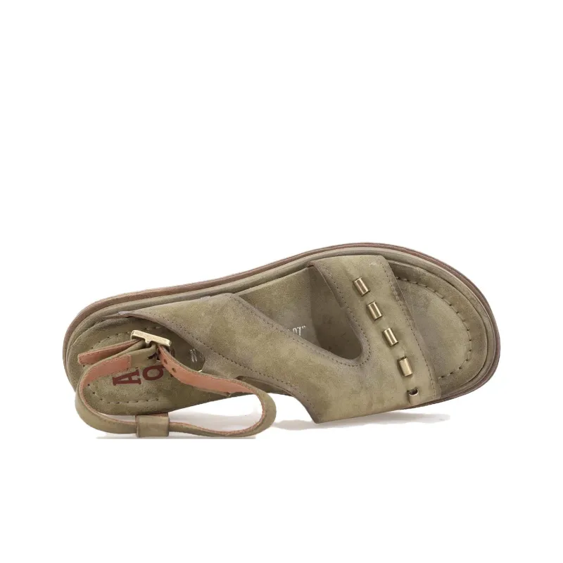 AirStep SPOON One Strap Sandals Women's Green-5
