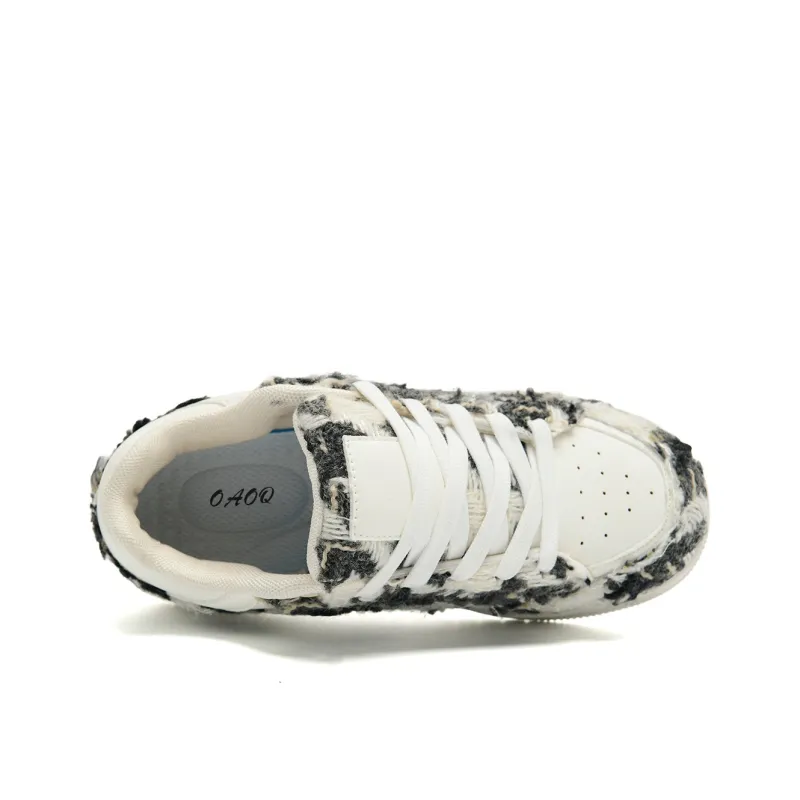 OAOQ Slip Resistant, Abrasion Resistant, Lightweight, Breathable, Height Increasing Low Top Skateboard Shoes Unisex-9