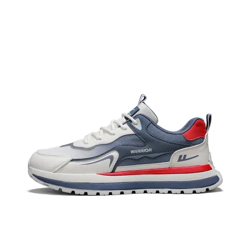 Warrior Anti Slip And Wear Resistant Height Increasing Low Top Casual Shoes Men's Beige Blue Red