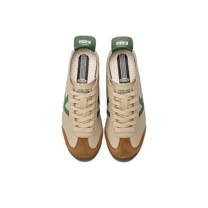 Kappa Back to Back Anti Slip Wear Resistant Low Top Skateboard Shoes Women's Khaki Gray-3