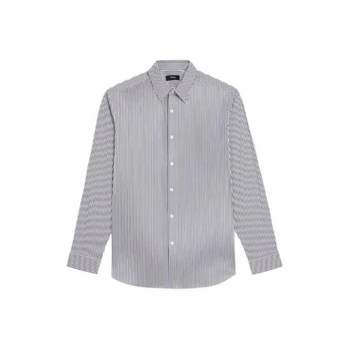 THEORY Shirt Men's White/Gray Mixed Color-0