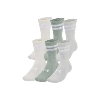 Under Armour Essential Knee High Socks Unisex 6 Pack Aqua Green White