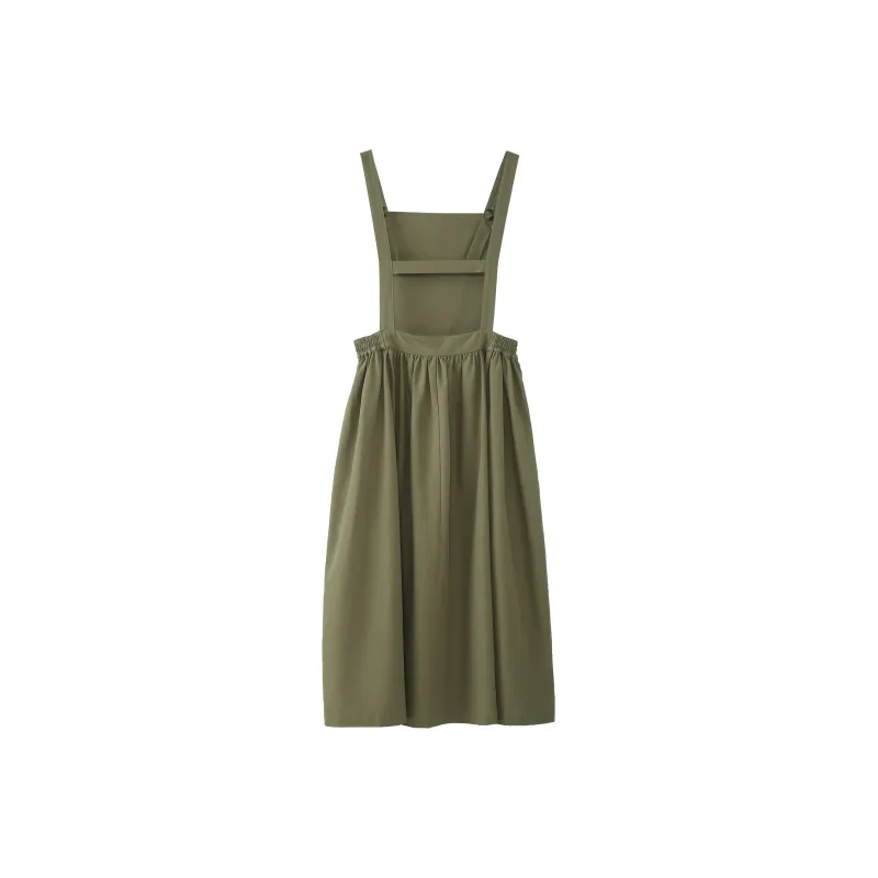 Fstudio Sleeveless Dress Women's Army Green-2