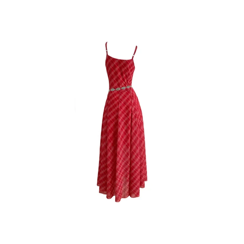 RTNH Summer Slip Dress Women's Red-1