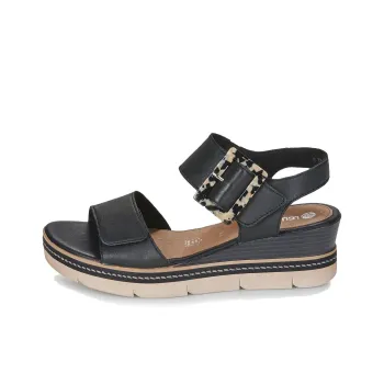 Remonte One Strap Sandals 6cm Women's Black